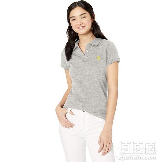 U.S. Polo Assn. 美国马球协会 女士短袖纯棉POLO衫T恤93.3元