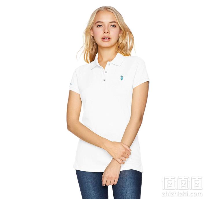 U.S. Polo Assn. 美国马球协会 女士短袖纯棉POLO衫T恤93.3元