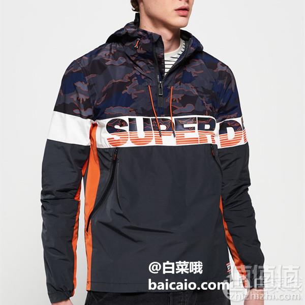 XS码，Superdry 极度干燥 Ryley Overhead 男士连帽夹克317.79元