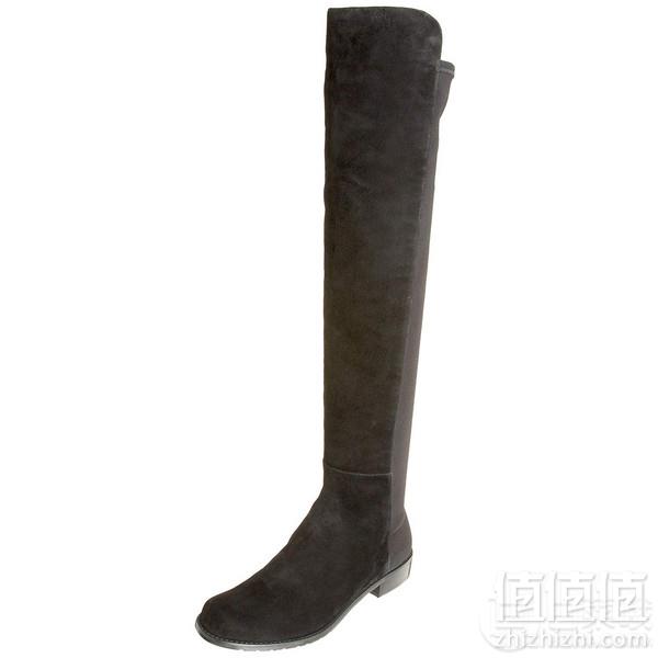 限7码，Stuart Weitzman 女士翻毛皮5050低跟长筒过膝靴3113.37元包邮