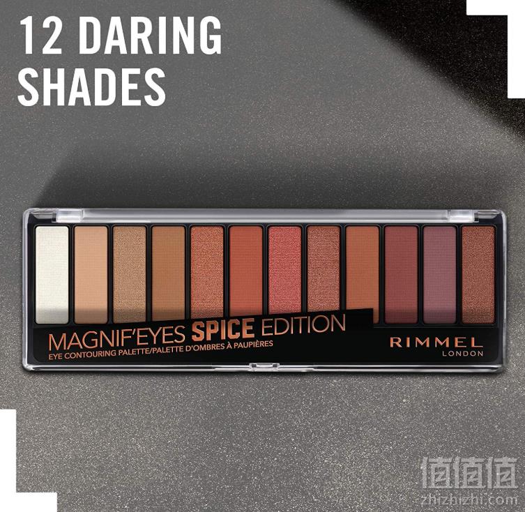 RIMMEL 芮迷 Blushed 裸妆大眼12色眼影盘 14g新低39.55元