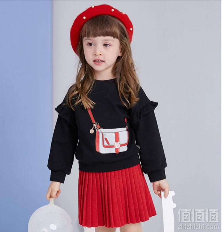 Deesha Mini 笛莎 2019秋冬新款女童长袖加绒卫衣（90~140码）3色59元包邮（需领券）