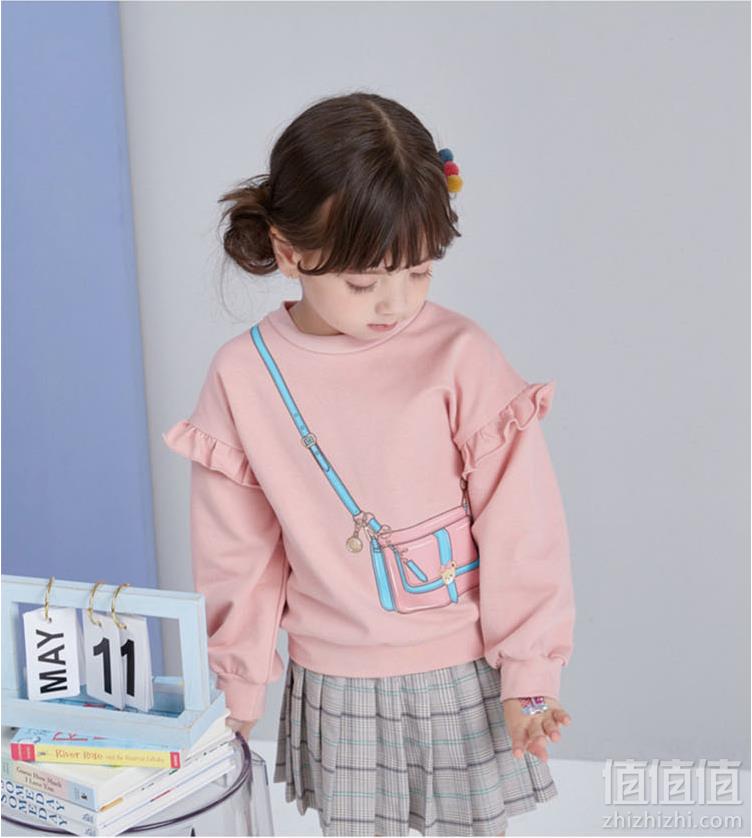Deesha Mini 笛莎 2019秋冬新款女童长袖加绒卫衣（90~140码）3色59元包邮（需领券）