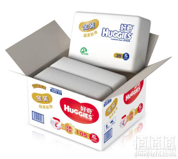 HUGGIES 好奇 金装纸尿裤 XL105片*2箱316元包邮