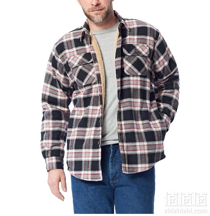 Wrangler 牧马人 authentics 男士长袖羊绒衬里法兰绒衬衫178.19元