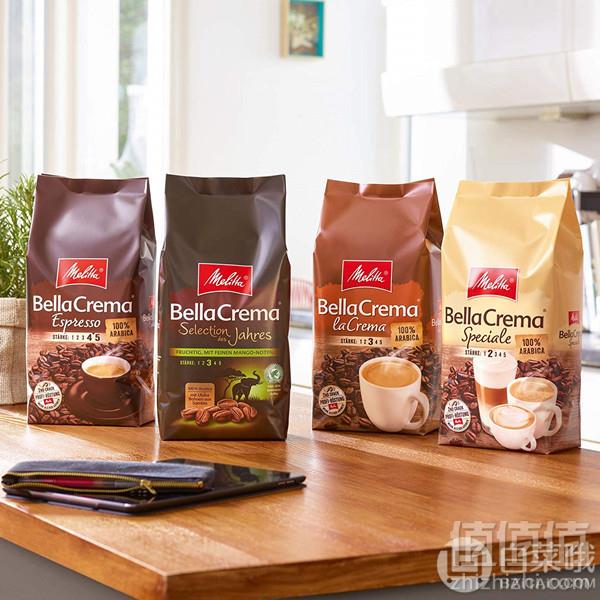 Melitta 美乐家 Bella Crema 中度烘焙 100%阿拉比卡咖啡豆1000g129.45元