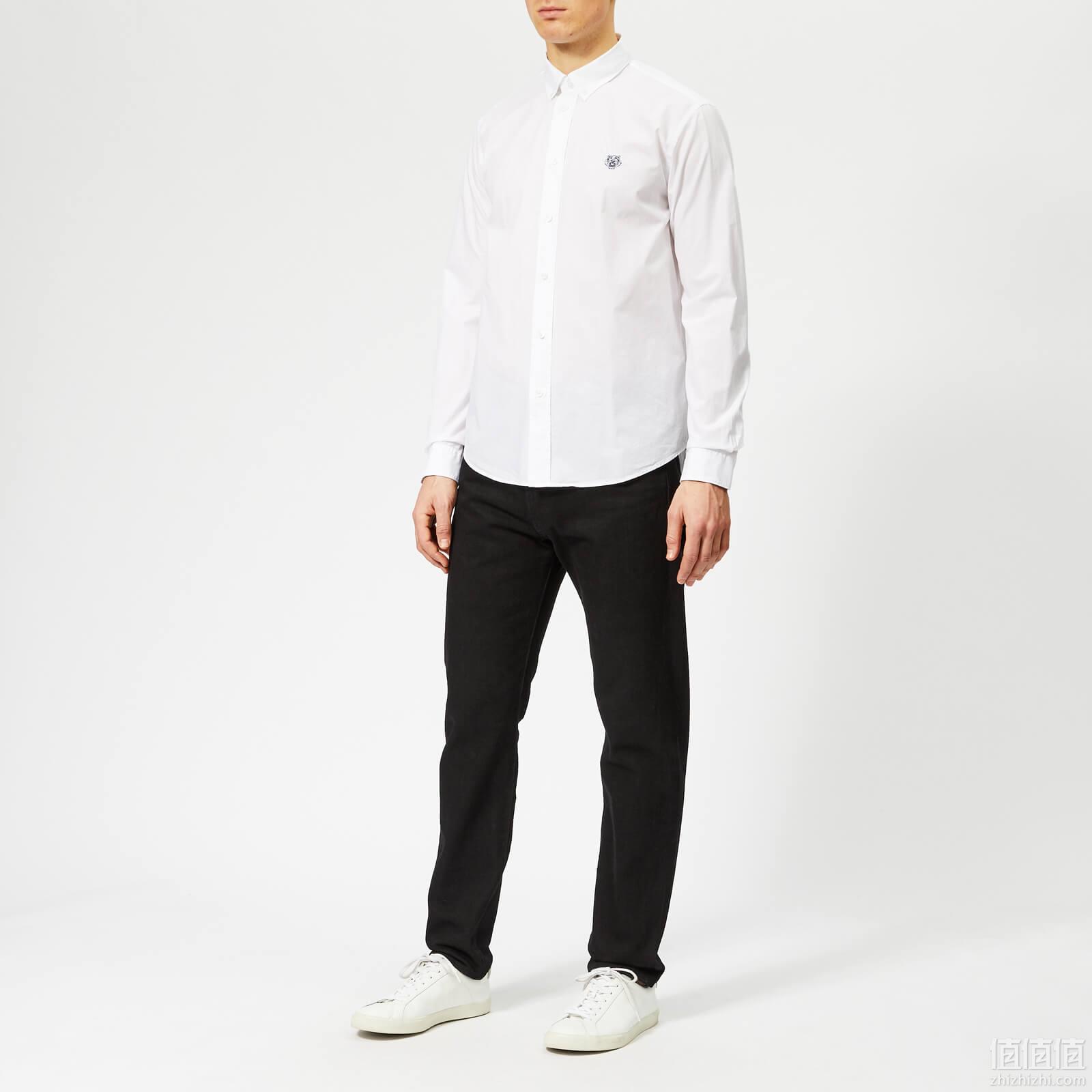 KENZO Men's Casual Fit Poplin Shirt - White - M - White