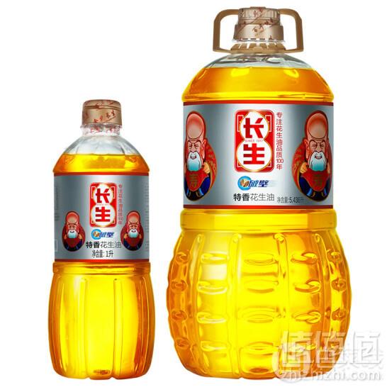 长生 压榨一级 破壁特香花生油 5.436L+1L 2件209.8元包邮