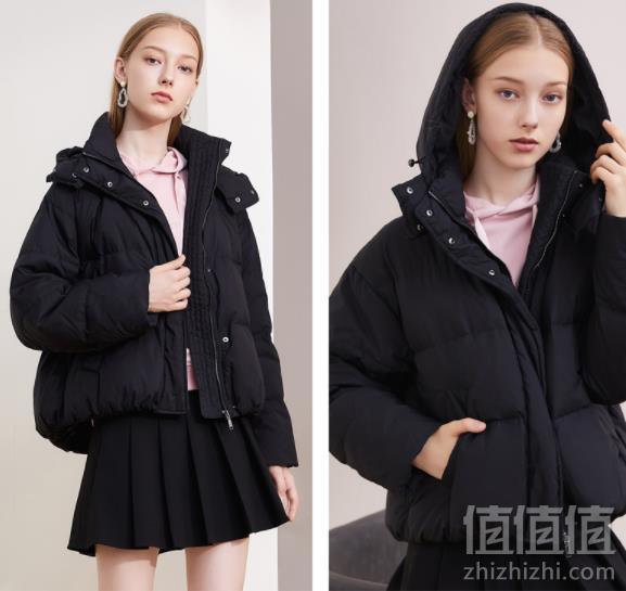 双十一预售，拉夏贝尔 女士80%白鸭短款面包服 4色349元包邮（需定金60元）