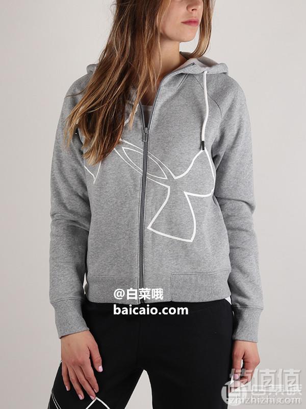 限S码，Under Armour 安德玛 Good Europe FZ 女士抓绒连帽保暖夹克新低166.15元