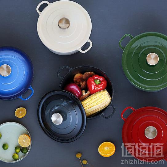 京东京造 铸铁珐琅锅  曜石灰 22cm119元包邮（需领券）
