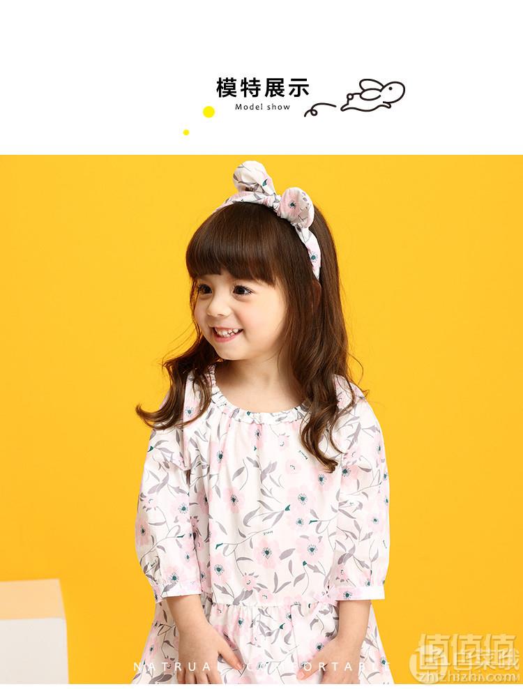 A类品质，安奈儿 纯棉印花长袖公主裙  2色69元包邮（需领券）