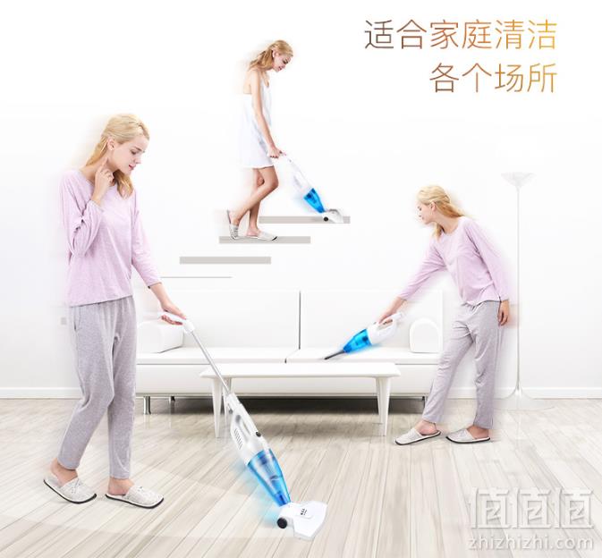 韩夫人 LF-07 家用超静音手持 强力除螨 吸尘器（二合一）史低59元包邮（需领券）
