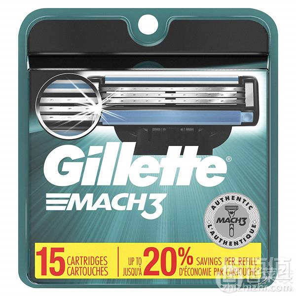 Gillette 吉列 Mach3 锋速3 三层刀片 手动剃须刀刀头15片装115.52元
