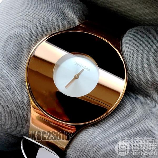Calvin Klein 卡尔文·克莱恩 Seamless系列 K8C2M516 金色时尚女表 M码363.76元