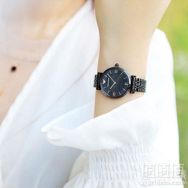 佟丽娅同款，Emporio Armani 安普里奥·阿玛尼 女士满天星镶钻石英手表 2色 AR11244/AR112451599元包邮包税