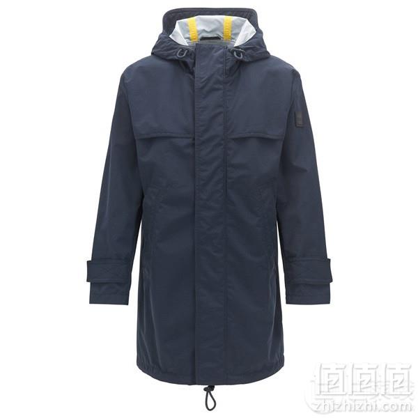 3.3折！M码，BOSS Orange 雨果·博斯 橙标 Urain 男士中长款防风雨连帽外套1375.48元