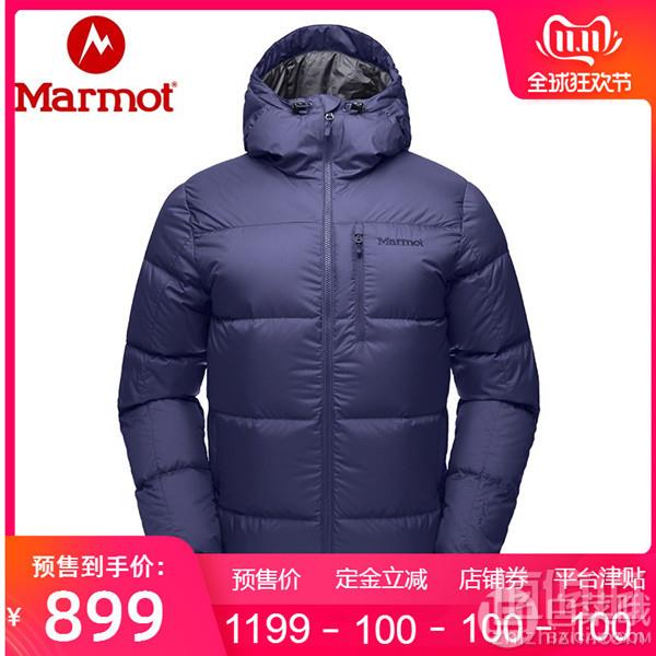 双11预售，Marmot 土拨鼠 Guides 男士700蓬连帽羽绒服V73067/V73260 多色899元包邮（需订金100元）