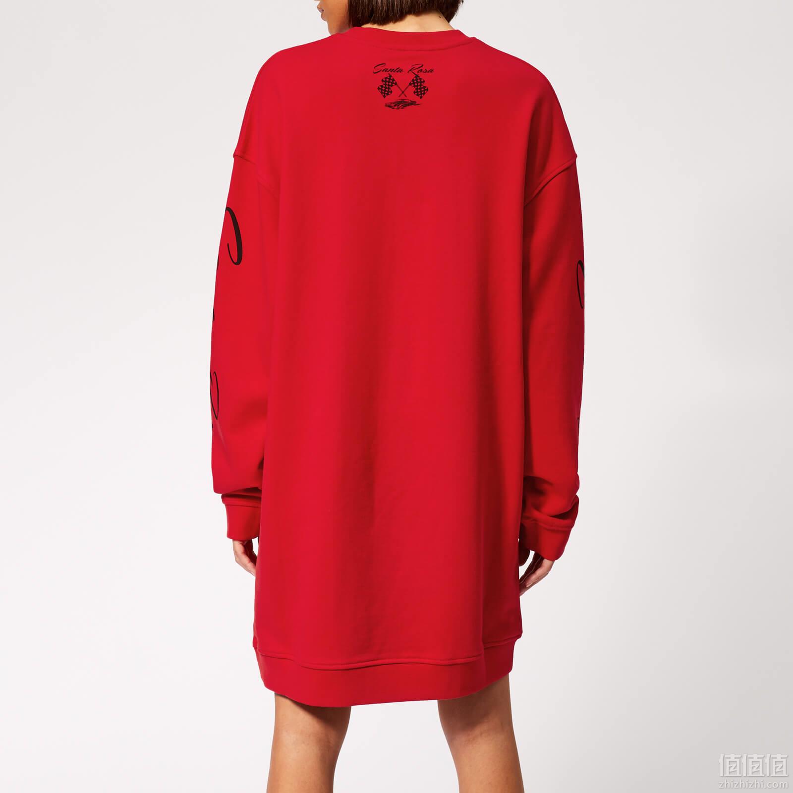 McQ Alexander McQueen Women's Slouchy Sweat Dress - Cadillac Red