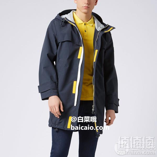 3.3折！M码，BOSS Orange 雨果·博斯 橙标 Urain 男士中长款防风雨连帽外套1375.48元