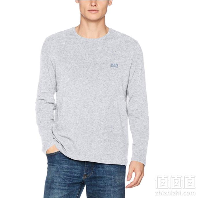 限L码，BOSS Hugo Boss 雨果·博斯 Mix & Match 男士休闲弹力棉长袖T恤234.59元