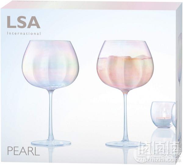 LSA International 珍珠收藏系列 珍珠母贝透明玻璃杯 650ml*2个装229.96元