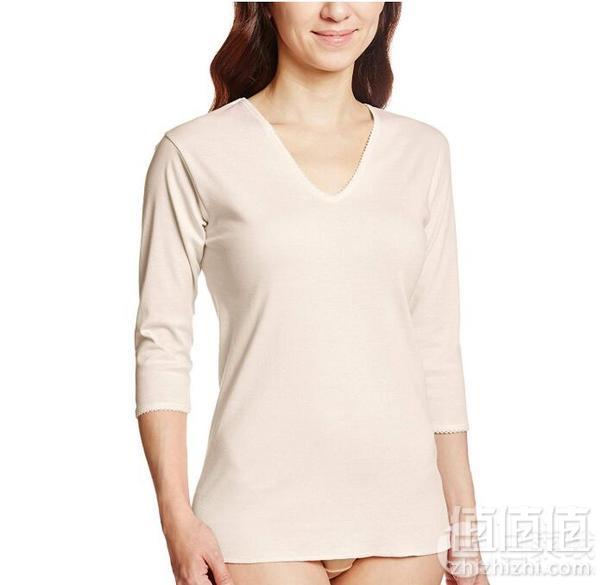 19新品，GUNZE 郡是 无痕无缝自发热八分袖内衣 KL5946120.14（天猫折后326.2）