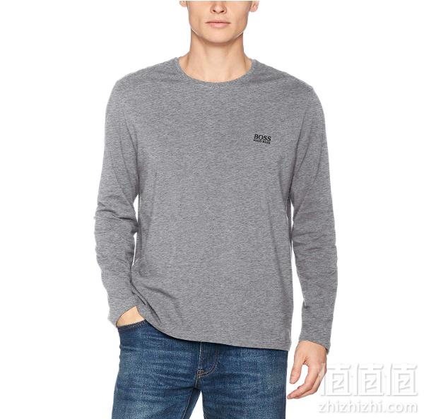 限L码，BOSS Hugo Boss 雨果·博斯 Mix & Match 男士休闲弹力棉长袖T恤234.59元
