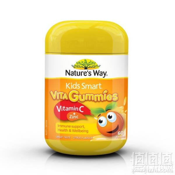 Kids Smart 佳思敏 儿童维生素C+锌软糖 60粒*3瓶130元包邮包税（43.3元/瓶）