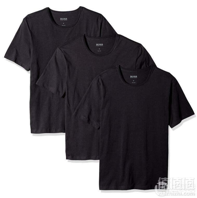 <span>白菜！</span>HUGO BOSS 男士纯棉圆领T恤3件装新低126.73元