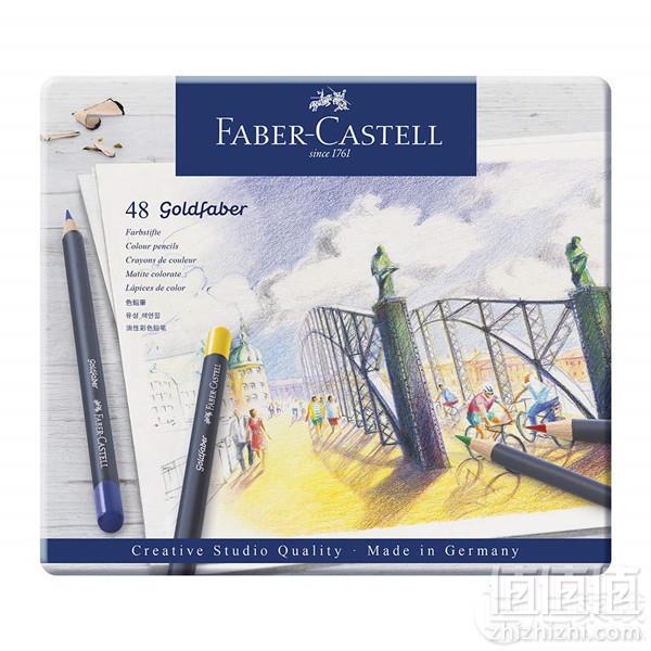 德国产，Faber-Castell 辉柏嘉 Goldfaber系列 48色油性彩色铅笔白铁盒装231.61元（天猫旗舰店614元）