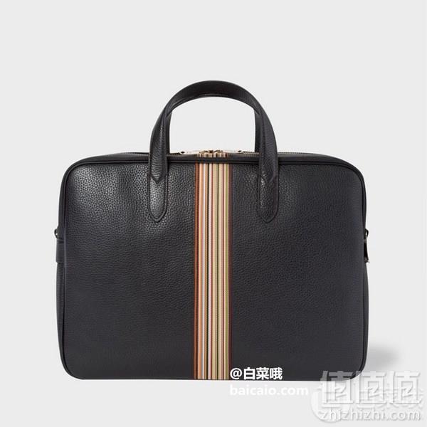 Paul Smith 保罗·史密斯 男士真皮条纹公文包2764元