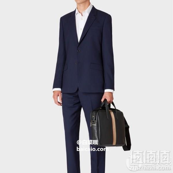 Paul Smith 保罗·史密斯 男士真皮条纹公文包2764元