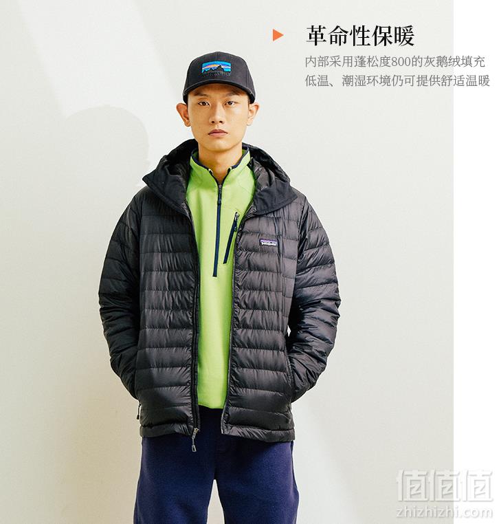 <span>手慢无！</span>Patagonia 巴塔哥尼亚 男式800蓬轻薄防泼水连帽羽绒服 847011288.08元（国内双十一3099元）