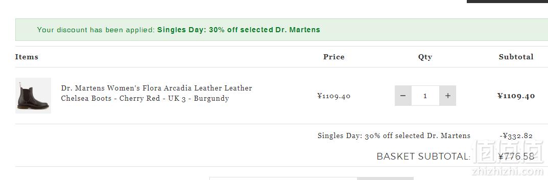 码全，Dr.Martens 马丁博士 Flora Arcadia 女士真皮切尔西靴免费直邮到手776.58元
