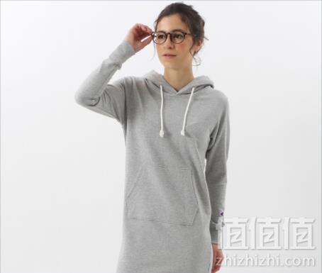Champion 冠军牌 CW-L106 BASIC系列 女士中长款连帽卫衣折后217.5元（需领码）