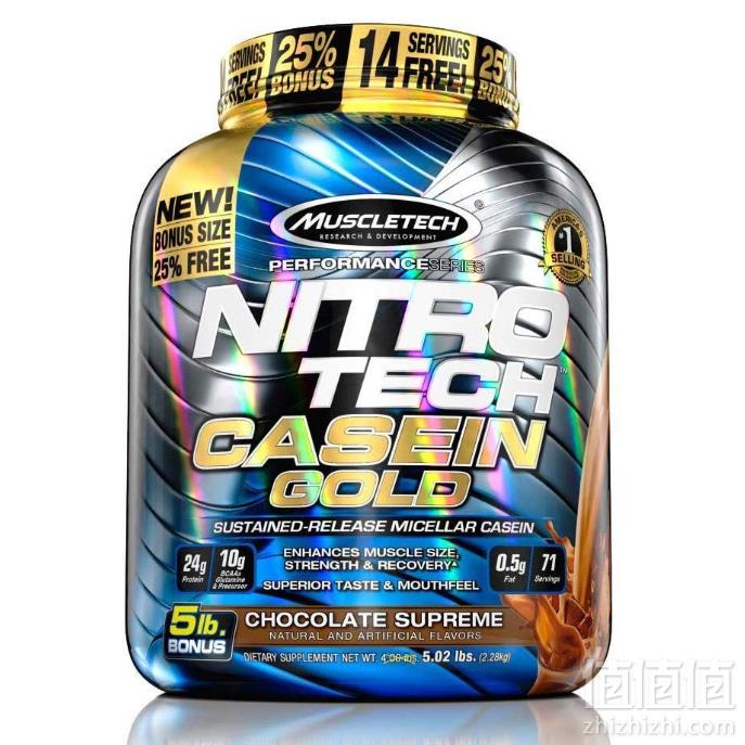 <span>白菜！</span>Muscletech 肌肉科技 至尊巧克力味 金装正氮酪蛋白粉5.02磅（约2.28kg）新低252.25元