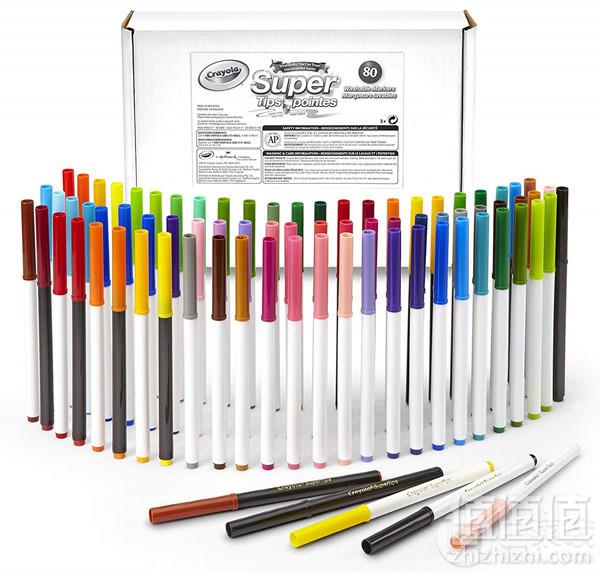 Crayola 绘儿乐 可水洗马克笔80支套装新低74.53元