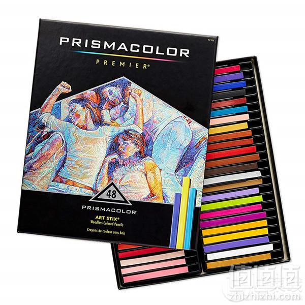 美国Sanford旗下，Prismacolor 霹雳马 2165 Premier Art Stix 无木软芯彩色铅笔48色新低162元
