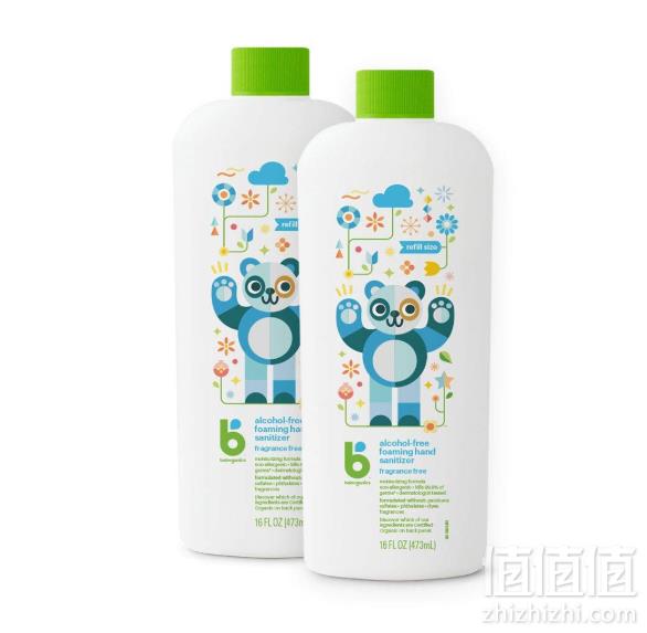 Babyganics 甘尼克宝贝 儿童免洗洗手液473ml*2瓶装 （无香）新低72.644元