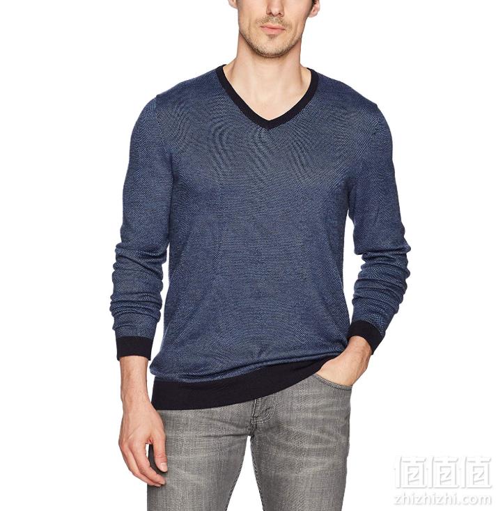 Calvin Klein 卡尔文·克莱恩 男士100%美利奴羊毛V领毛衣263.98元