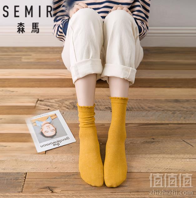 Semir 森马 女士中筒堆堆袜 5双19.8元包邮（需领券）