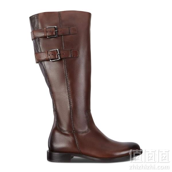 36码，ECCO 爱步 Shape 25 型塑 女士真皮平底长靴891.52元（天猫旗舰店3399元）