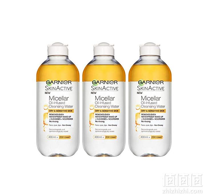 Garnier 卡尼尔 水油分离卸妆液400ml*3瓶新低99.8元