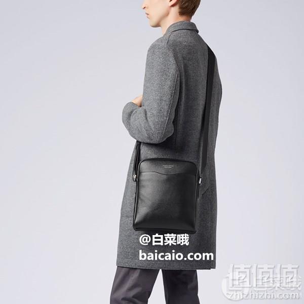 意大利产，BOSS Hugo Boss 雨果·博斯 Signature_NS 男士真皮单肩斜挎包1666.3元