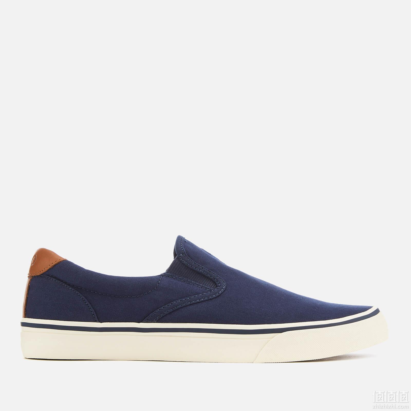 Polo Ralph Lauren Men's Thompson Canvas Vulcanised Slip-On Trainers - Newport Navy - UK 7 - Blue