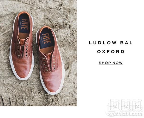 限US8码，Frye 弗莱 Ludlow Bal Oxford 男士真皮运动鞋539.24元