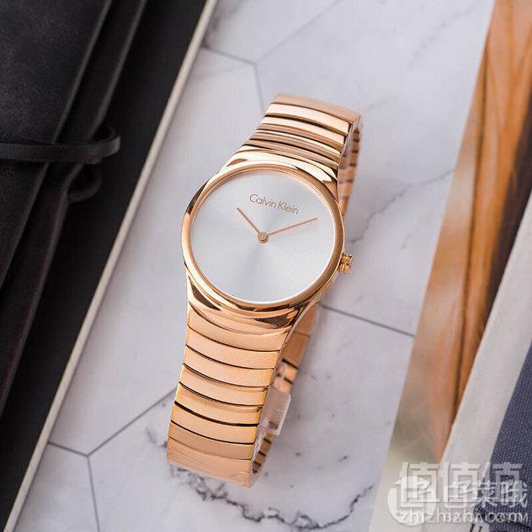 Calvin Klein 卡文克莱 Whirl系列 女士 玫瑰金简约石英腕表 K8A23646390.78元