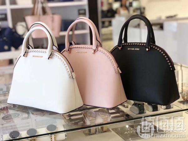 Michael Kors 迈克·科尔斯 MK  Emmy 大号真皮手提贝壳包 白色805.05元