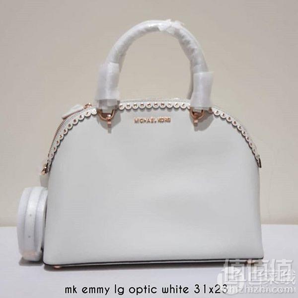 Michael Kors 迈克·科尔斯 MK  Emmy 大号真皮手提贝壳包 白色805.05元